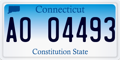 CT license plate AO04493