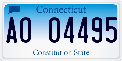 CT license plate AO04495