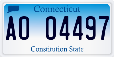 CT license plate AO04497