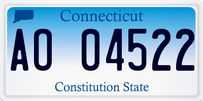 CT license plate AO04522