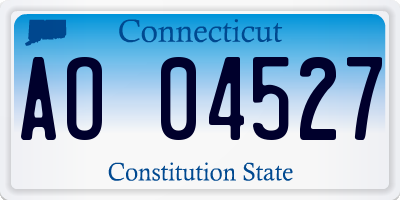 CT license plate AO04527