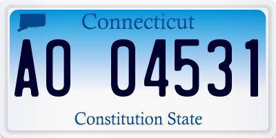 CT license plate AO04531