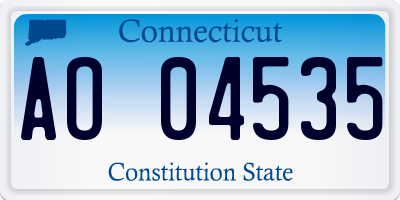 CT license plate AO04535
