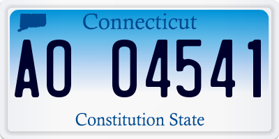 CT license plate AO04541