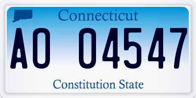 CT license plate AO04547