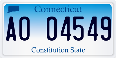 CT license plate AO04549