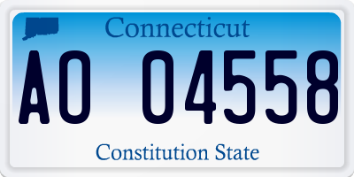 CT license plate AO04558