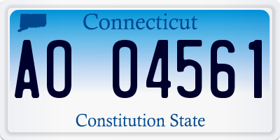 CT license plate AO04561