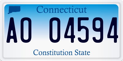 CT license plate AO04594