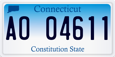 CT license plate AO04611