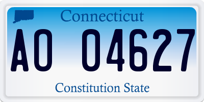 CT license plate AO04627