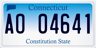 CT license plate AO04641