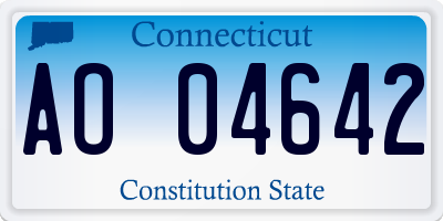 CT license plate AO04642