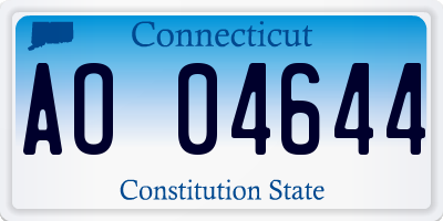 CT license plate AO04644