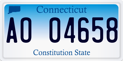 CT license plate AO04658