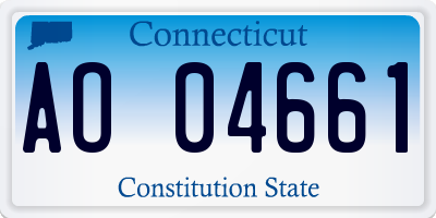 CT license plate AO04661