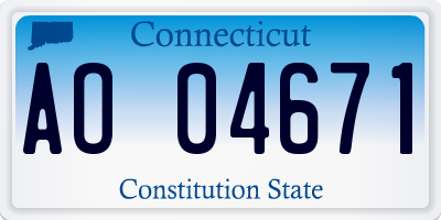 CT license plate AO04671