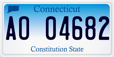 CT license plate AO04682