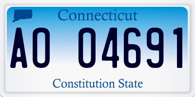 CT license plate AO04691