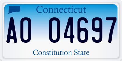 CT license plate AO04697