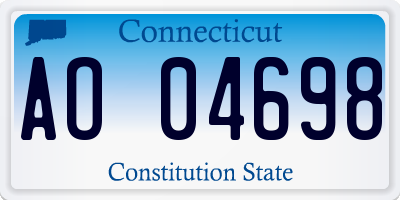 CT license plate AO04698