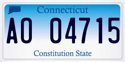 CT license plate AO04715