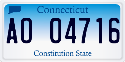 CT license plate AO04716