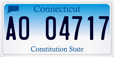 CT license plate AO04717