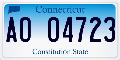 CT license plate AO04723