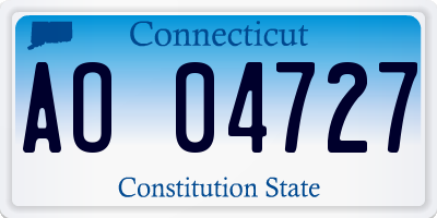 CT license plate AO04727