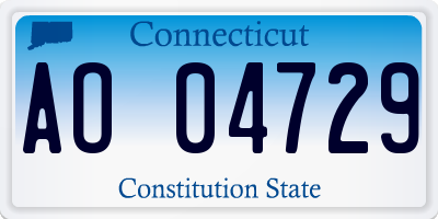 CT license plate AO04729