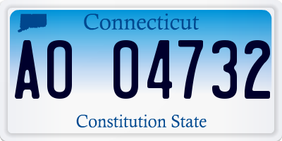 CT license plate AO04732
