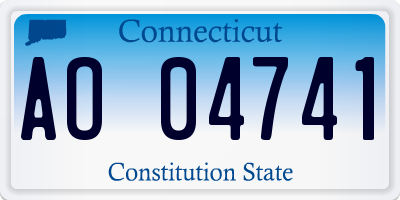 CT license plate AO04741