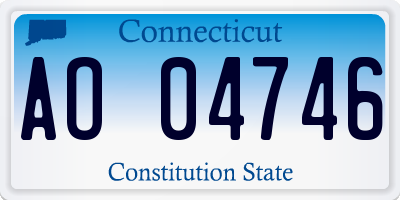 CT license plate AO04746