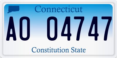 CT license plate AO04747