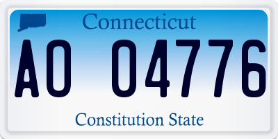 CT license plate AO04776