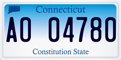 CT license plate AO04780