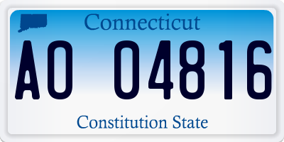 CT license plate AO04816