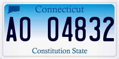 CT license plate AO04832