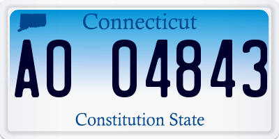 CT license plate AO04843