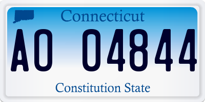 CT license plate AO04844