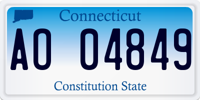 CT license plate AO04849
