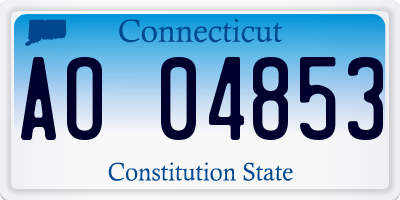 CT license plate AO04853