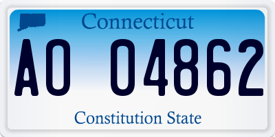 CT license plate AO04862