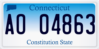 CT license plate AO04863