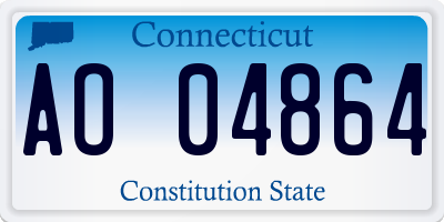 CT license plate AO04864
