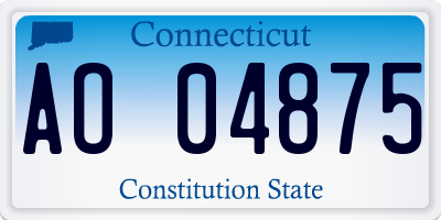 CT license plate AO04875