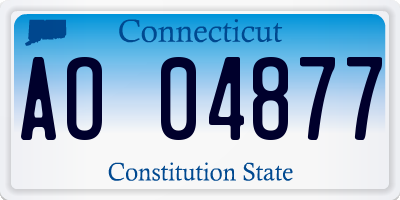 CT license plate AO04877