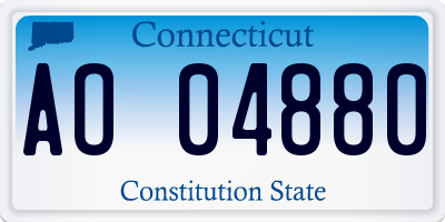 CT license plate AO04880