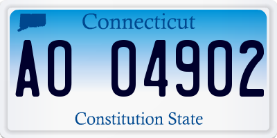 CT license plate AO04902